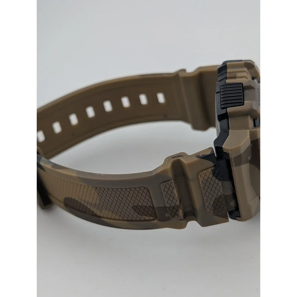 Camo Men's Digital Watch 48mm Case Alarm Chrono Backlight- New Battery